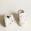 June Junior en nappa avec étoile et languette de talon en daim bleu foncé