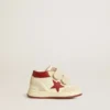 June Junior en nappa et daim avec étoile et languette au talon en cuir rouge