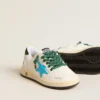 Junior Ball Star avec étoile turquoise et languette de talon en daim vert