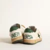 Junior Ball Star en cuir blanc avec étoile en daim vert