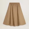 Jupe circulaire beige pour femme