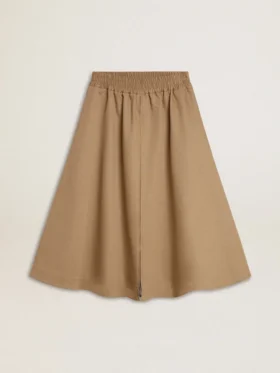 Jupe circulaire beige pour femme