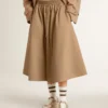 Jupe circulaire beige pour femme
