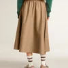 Jupe circulaire beige pour femme