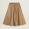 Jupe circulaire beige pour femme