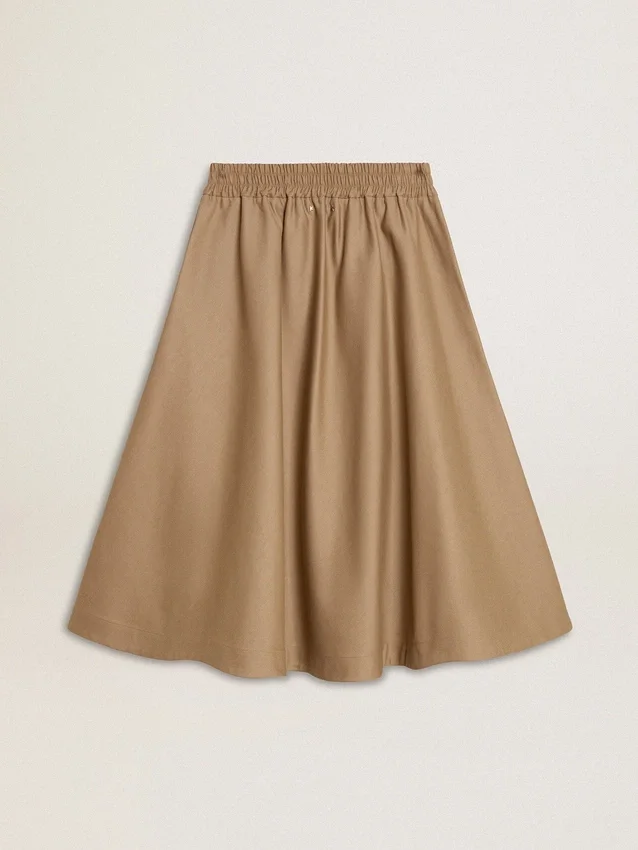 Jupe circulaire beige pour femme