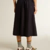 Jupe en laine bleu nuit pour femme