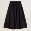 Jupe en laine bleu nuit pour femme