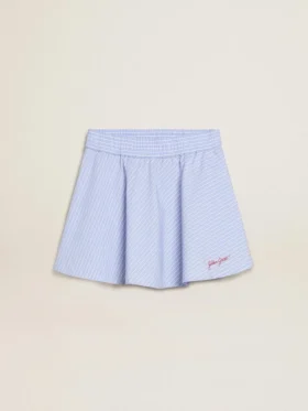 Jupe pour fille à rayures bleu clair