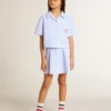Jupe pour fille à rayures bleu clair
