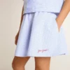 Jupe pour fille à rayures bleu clair