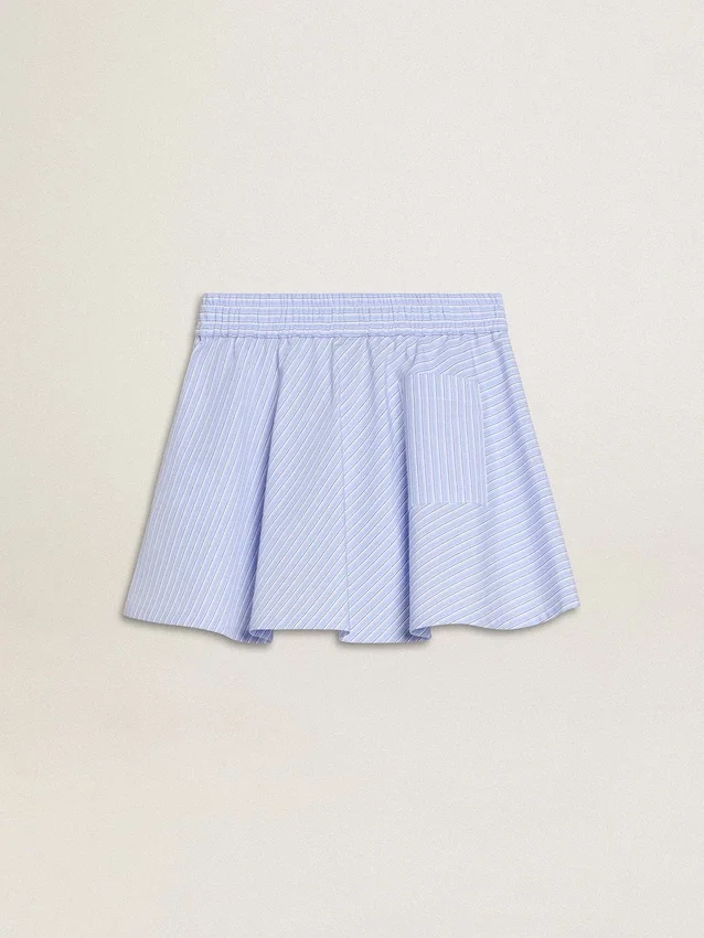 Jupe pour fille à rayures bleu clair