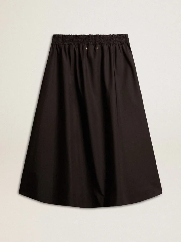 Jupe évasée en nylon technique noir