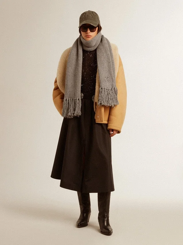 Jupe évasée en nylon technique noir