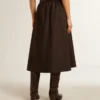 Jupe évasée en nylon technique noir