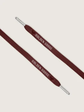 Lacets Burgundy LTD avec cœurs brodés et logo contrasté