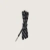 Lacets de randonnée noirs avec détails gris