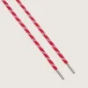 Lacets de randonnée rouges avec détails blancs