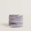 Lacets en coton violet délavé avec embouts à logo