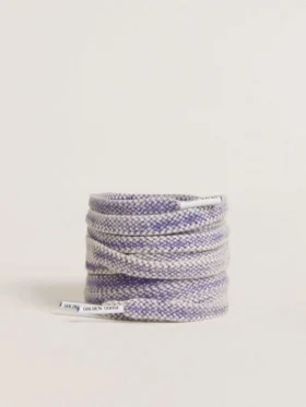 Lacets en coton violet délavé avec embouts à logo