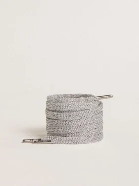 Lacets en lurex argenté