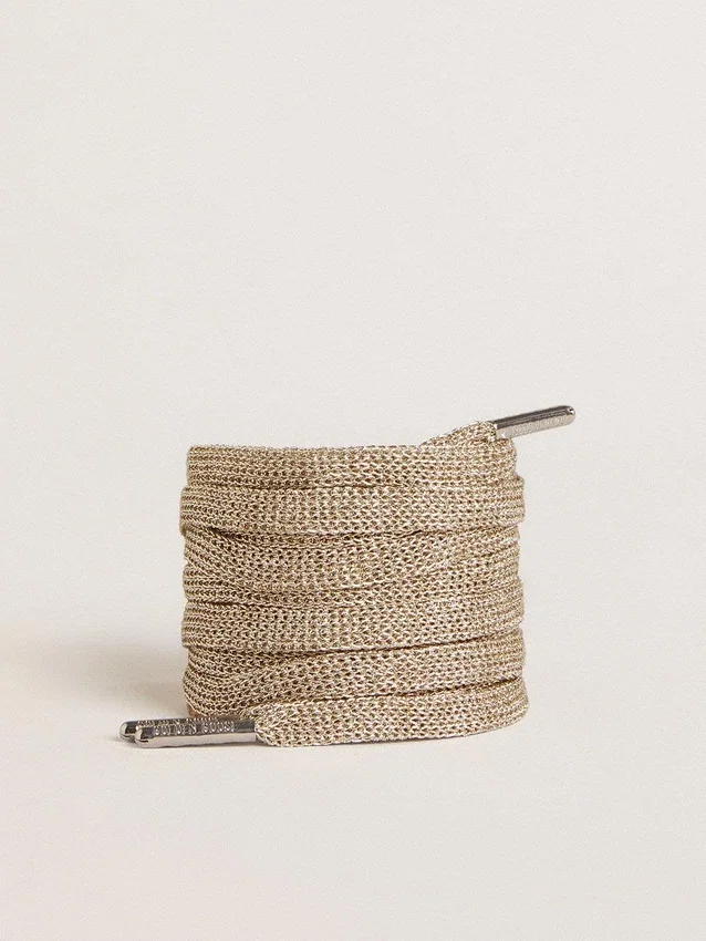 Lacets en lurex doré