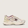 Lightstar CNY pour homme en mesh blanc et cuir avec étoile en TPU rouge vin
