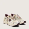 Lightstar CNY pour homme en mesh blanc et cuir avec étoile en TPU rouge vin