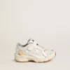 Lightstar Junior en cuir blanc et mesh avec étoile en cuir blanc