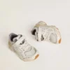 Lightstar Junior en cuir blanc et mesh avec étoile en cuir blanc