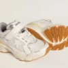 Lightstar Junior en cuir blanc et mesh avec étoile en cuir blanc