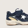 Lightstar junior en cuir bleu et mesh avec étoile en cuir gris