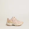 Lightstar Junior en cuir rose et mesh avec étoile en cuir rose