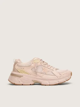 Lightstar pour femme avec tige en cuir rose et mesh et étoile rose