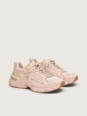 Lightstar pour femme avec tige en cuir rose et mesh et étoile rose