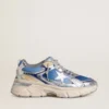 Lightstar pour femme en maille bleu clair avec étoile en TPU blanc et empiècements argentés d’origine biologique