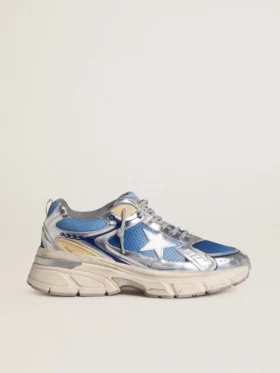 Lightstar pour femme en maille bleu clair avec étoile en TPU blanc et empiècements argentés d’origine biologique
