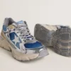 Lightstar pour femme en maille bleu clair avec étoile en TPU blanc et empiècements argentés d’origine biologique