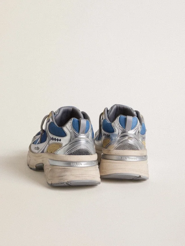 Lightstar pour femme en maille bleu clair avec étoile en TPU blanc et empiècements argentés d’origine biologique