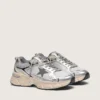 Lightstar pour homme en maille grise et cuir nappa argenté avec étoile en TPU grise