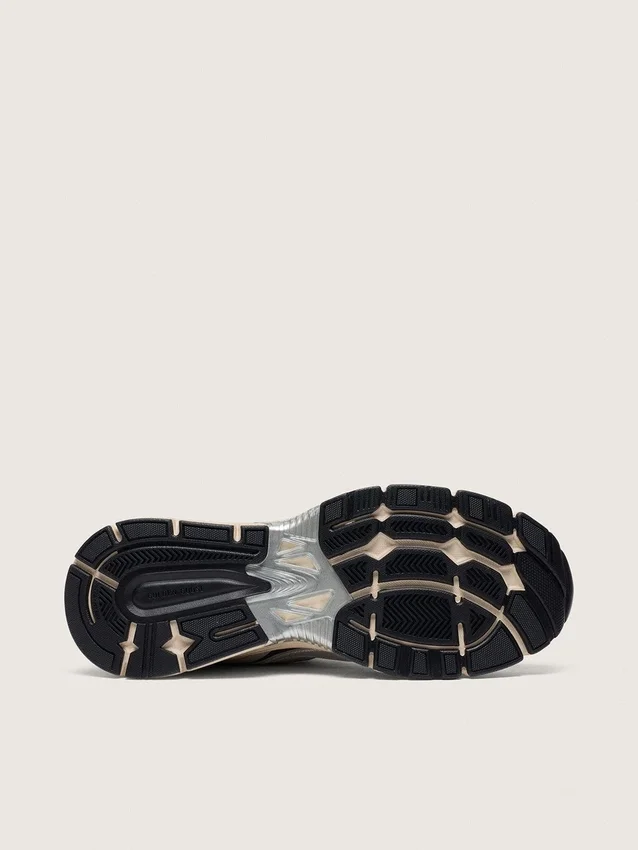 Lightstar pour homme en maille grise et cuir nappa argenté avec étoile en TPU grise
