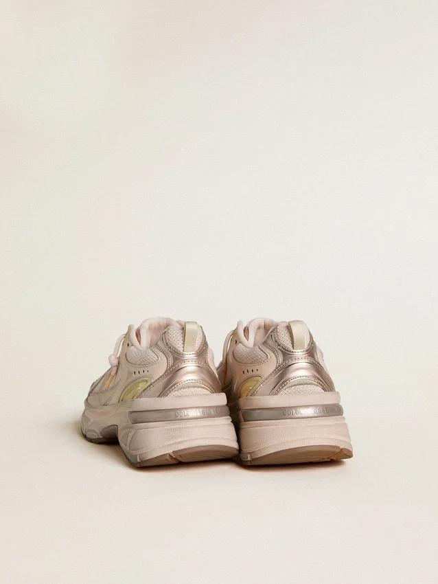 Lightstar pour homme avec tige en cuir rose et mesh et étoile rose