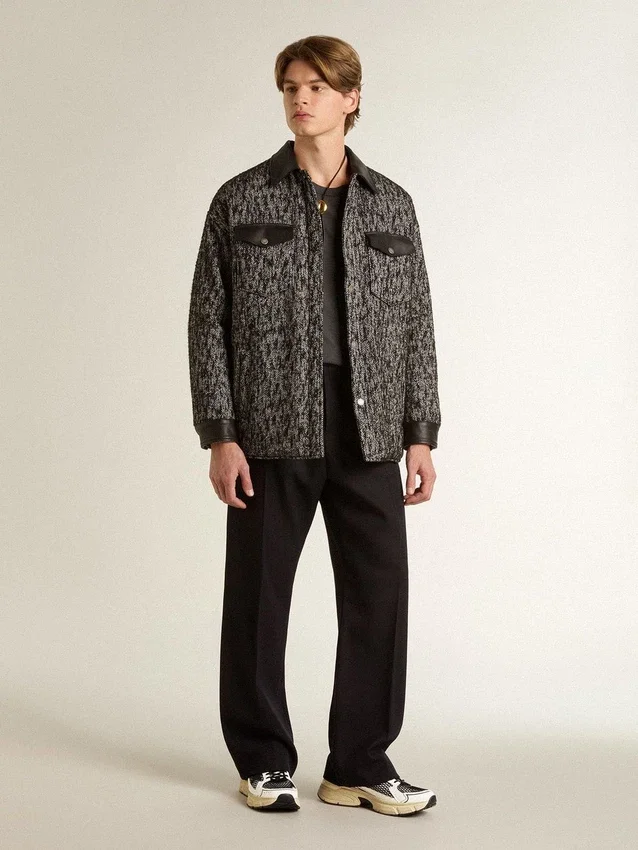 Lightstar pour homme en cuir blanc et maille noire avec étoile en TPU noir