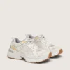 Lightstar pour homme en cuir blanc et mesh avec étoile « worn-white »