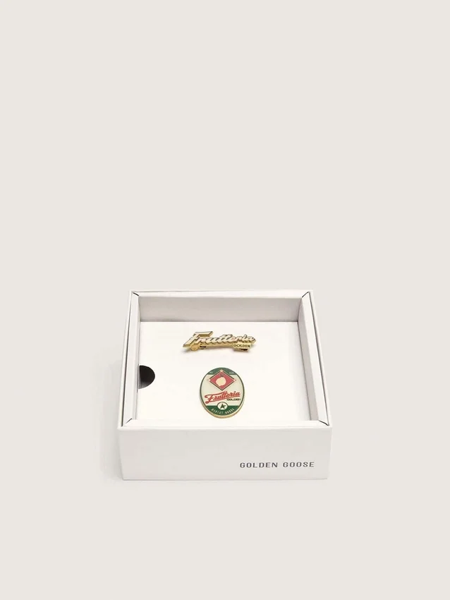Lot de deux broches « Frutteria Golden »