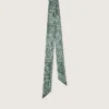 Lot de deux rubans en sergé à motif paisley vert