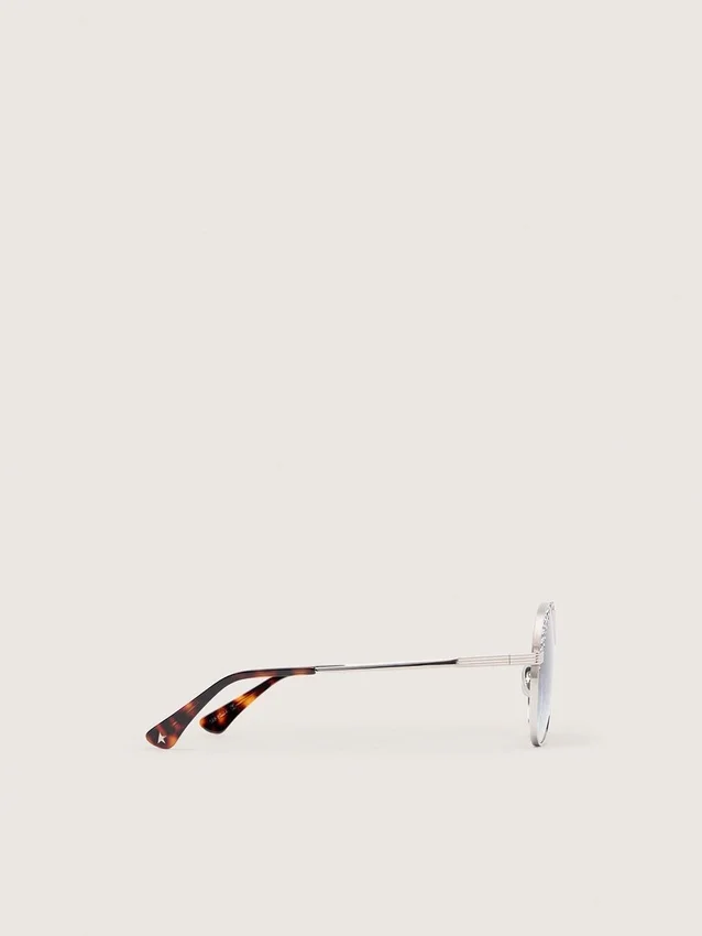 Lunettes de soleil aviateur Carter avec verres bleus et cristaux
