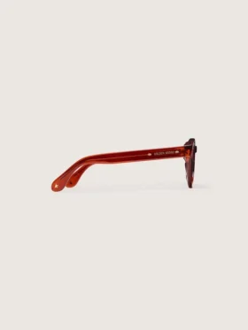 Lunettes de soleil Cameron Panthos avec monture couleur miel, pierres précieuses et verres bleus