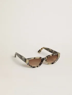 Lunettes de soleil carrées Jackie à motif écaille