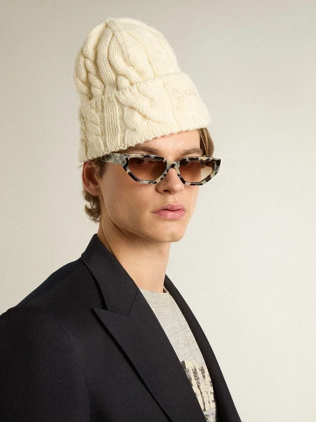 Lunettes de soleil carrées Jackie à motif écaille